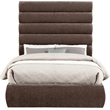 Bowery Hill Contemporary Soft Brown Chenille Fabric Full Bed