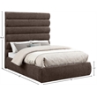 Bowery Hill Contemporary Soft Brown Chenille Fabric Full Bed