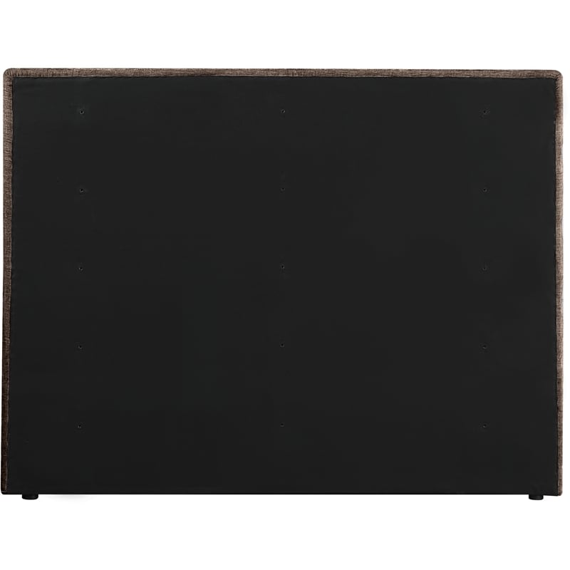 Bowery Hill Contemporary Soft Brown Chenille Fabric Queen Bed