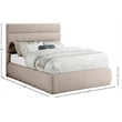 Bowery Hill Contemporary Upholstered Beige Linen Textured Fabric Full Bed