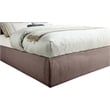 Bowery Hill Contemporary Upholstered Brown Linen Textured Fabric Full Bed