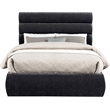 Bowery Hill Contemporary Soft Black Chenille Fabric Full Bed