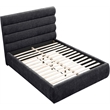 Bowery Hill Contemporary Soft Black Chenille Fabric Full Bed
