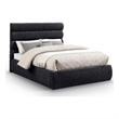 Bowery Hill Contemporary Soft Black Chenille Fabric Full Bed