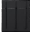 Bowery Hill Contemporary Soft Black Chenille Fabric Full Bed