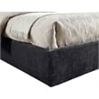 Bowery Hill Contemporary Soft Black Chenille Fabric Full Bed