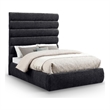 Bowery Hill Contemporary Soft Black Chenille Fabric Full Bed
