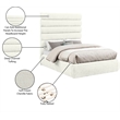 Bowery Hill Contemporary Soft Cream Chenille Fabric Full Bed