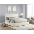 Bowery Hill Contemporary Soft Cream Chenille Fabric King Bed