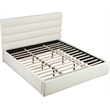 Bowery Hill Contemporary Soft Cream Chenille Fabric King Bed