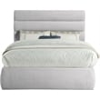 Bowery Hill Contemporary Upholstered Grey Linen Textured Fabric Full Bed