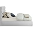 Bowery Hill Contemporary Upholstered Grey Linen Textured Fabric Full Bed