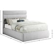 Bowery Hill Contemporary Upholstered Grey Linen Textured Fabric Full Bed