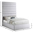 Bowery Hill Contemporary Upholstered Grey Linen Textured Fabric Full Bed