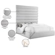 Bowery Hill Contemporary Upholstered Grey Linen Textured Fabric King Bed