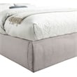 Bowery Hill Contemporary Upholstered Taupe Linen Textured Fabric Full Bed