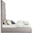 Bowery Hill Contemporary Upholstered Taupe Linen Textured Fabric Full Bed