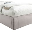 Bowery Hill Contemporary Upholstered Taupe Linen Textured Fabric Full Bed