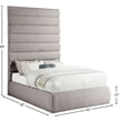 Bowery Hill Contemporary Upholstered Taupe Linen Textured Fabric Full Bed