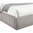 Bowery Hill Contemporary Upholstered Taupe Linen Textured Fabric Queen Bed