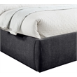 Bowery Hill Contemporary Soft Black Chenille Fabric Queen Bed
