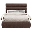 Bowery Hill Contemporary Soft Brown Chenille Fabric Full Bed