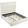 Bowery Hill Contemporary Soft Cream Chenille Fabric King Bed