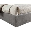 Bowery Hill Contemporary Deep Channel Tufted Soft Grey Chenille Fabric Full Bed