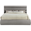 Bowery Hill Contemporary Deep Channel Tufted Soft Grey Chenille Fabric King Bed
