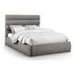 Bowery Hill Contemporary Soft Grey Chenille Fabric Queen Bed