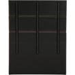 Bowery Hill Contemporary Deep Channel Tufted Rich Brown Boucle Fabric Queen Bed