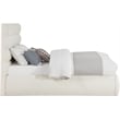 Bowery Hill Contemporary Deep Channel Tufted Rich Cream Boucle Fabric Full Bed