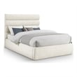 Bowery Hill Contemporary Deep Channel Tufted Rich Cream Boucle Fabric Full Bed