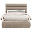 Bowery Hill Contemporary Soft Beige Chenille Fabric Full Bed