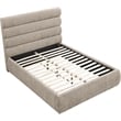 Bowery Hill Contemporary Soft Beige Chenille Fabric Full Bed