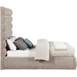 Bowery Hill Contemporary Soft Beige Chenille Fabric Full Bed
