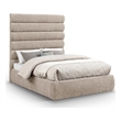 Bowery Hill Contemporary Soft Beige Chenille Fabric Full Bed