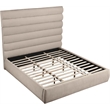 Bowery Hill Contemporary Soft Beige Chenille Fabric King Bed