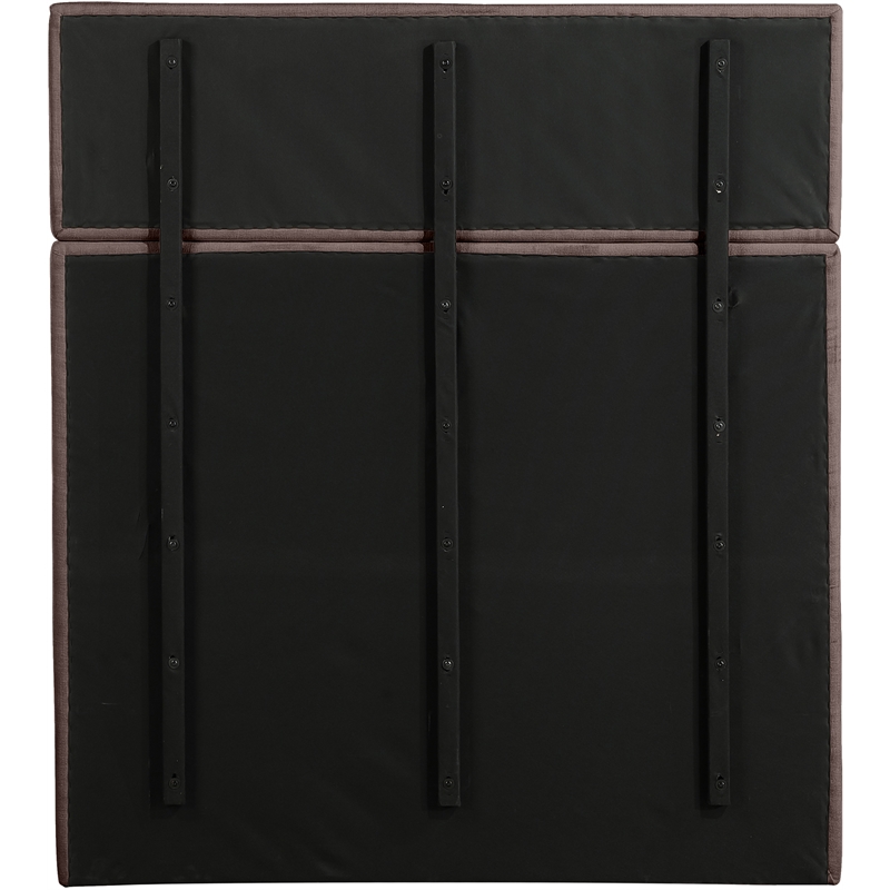 Bowery Hill Contemporary Upholstered Brown Linen Textured Fabric Full Bed