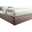 Bowery Hill Contemporary Upholstered Brown Linen Textured Fabric Full Bed
