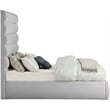 Bowery Hill Contemporary Upholstered Grey Linen Textured Fabric Full Bed