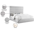 Bowery Hill Contemporary Upholstered Grey Linen Textured Fabric King Bed