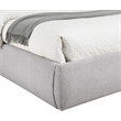 Bowery Hill Contemporary Upholstered Grey Linen Textured Fabric Queen Bed