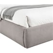 Bowery Hill Contemporary Upholstered Taupe Linen Textured Fabric Queen Bed