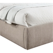 Bowery Hill Contemporary Soft Beige Chenille Fabric Queen Bed