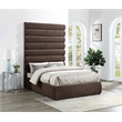 Bowery Hill Contemporary Soft Brown Chenille Fabric Full Bed