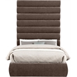 Bowery Hill Contemporary Soft Brown Chenille Fabric Full Bed