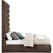 Bowery Hill Contemporary Soft Brown Chenille Fabric Full Bed