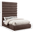 Bowery Hill Contemporary Soft Brown Chenille Fabric Full Bed