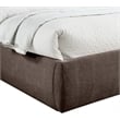 Bowery Hill Contemporary Soft Brown Chenille Fabric Queen Bed